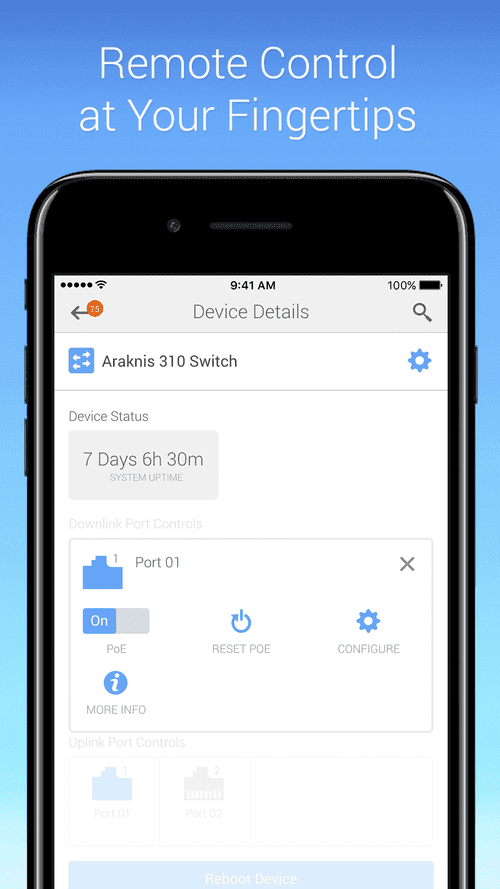 OvrC device details with outlet controls and configuration