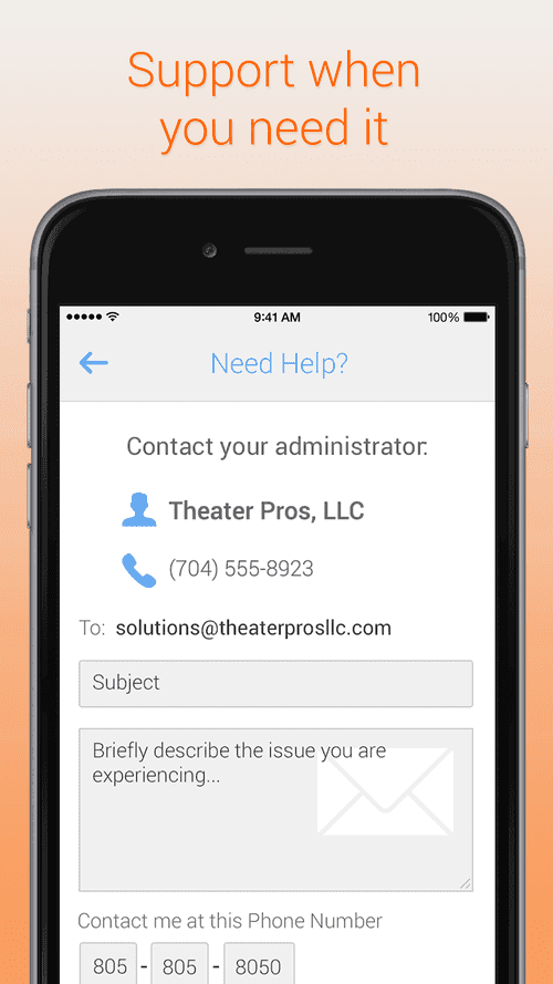 In-app support and troubleshooting flow